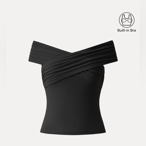OGL Black Off-Shoulder Bodysuit - Picture 1 of 12